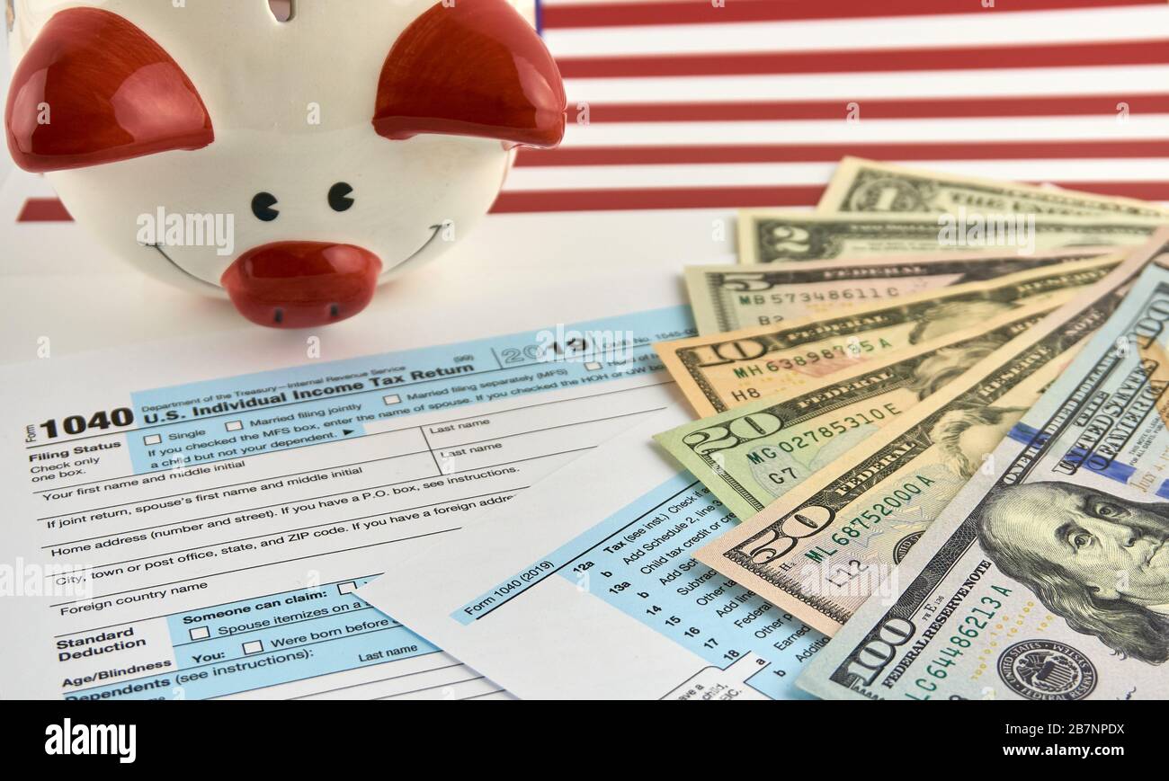 The 1040 Individual Tax Form Stock Photo
