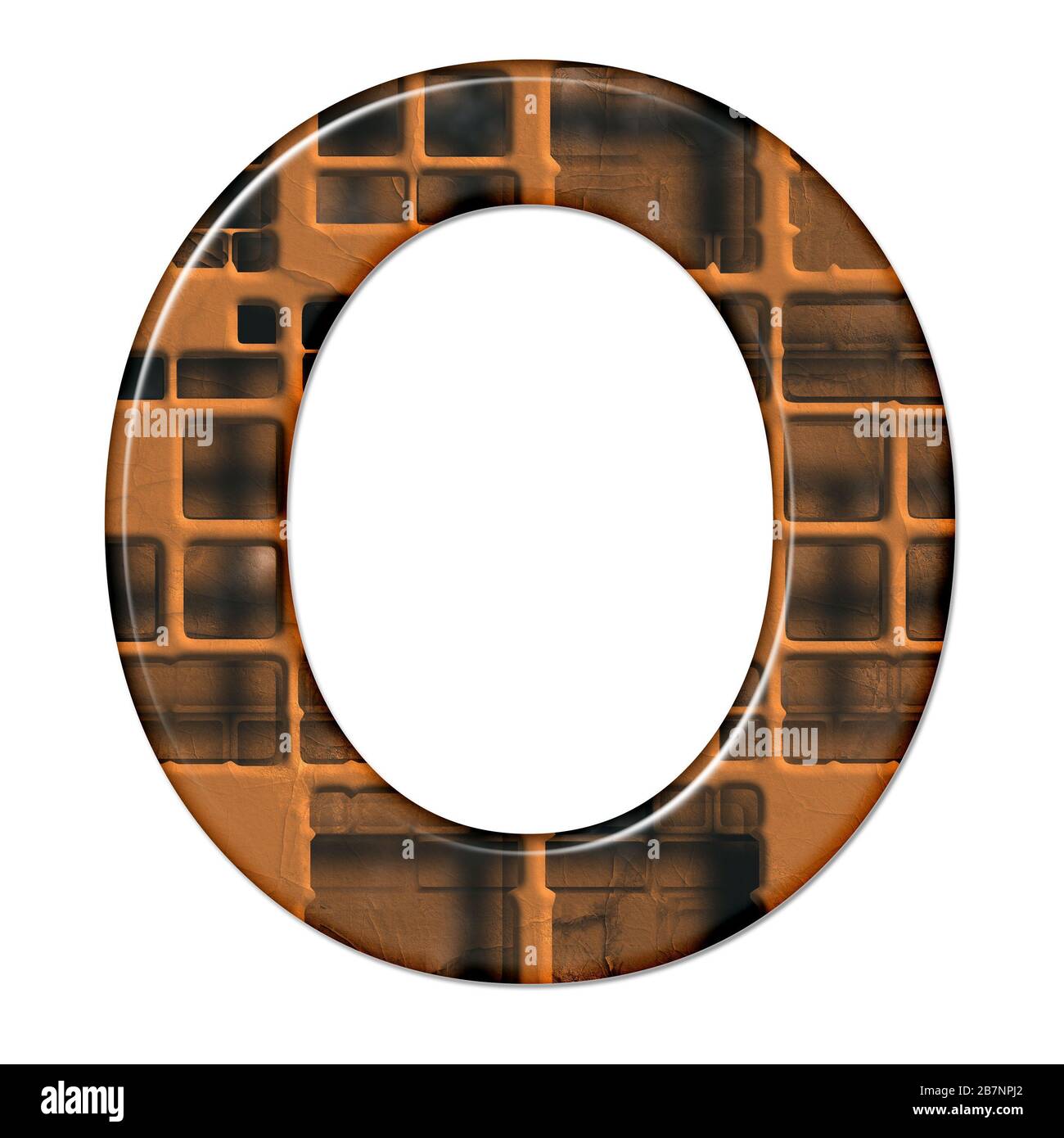 3D render of composite material pattern and texture alphabet capital ...