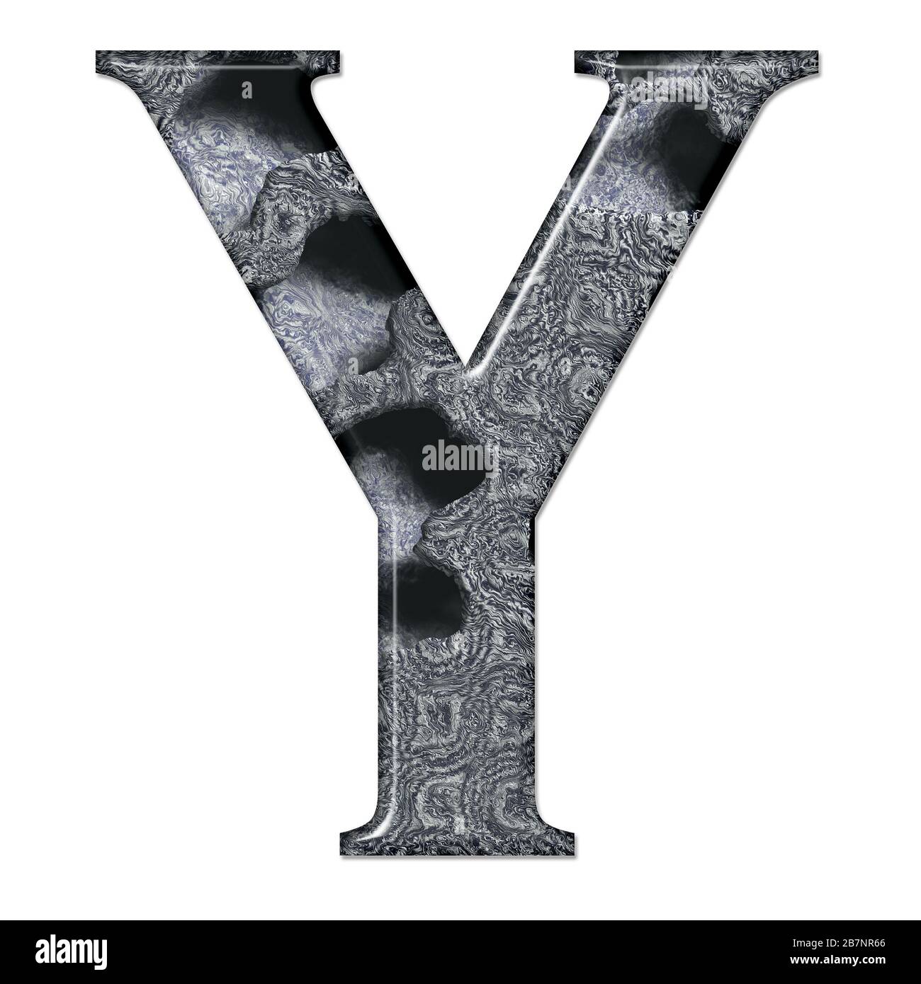 3D render of composite material pattern and texture alphabet capital ...