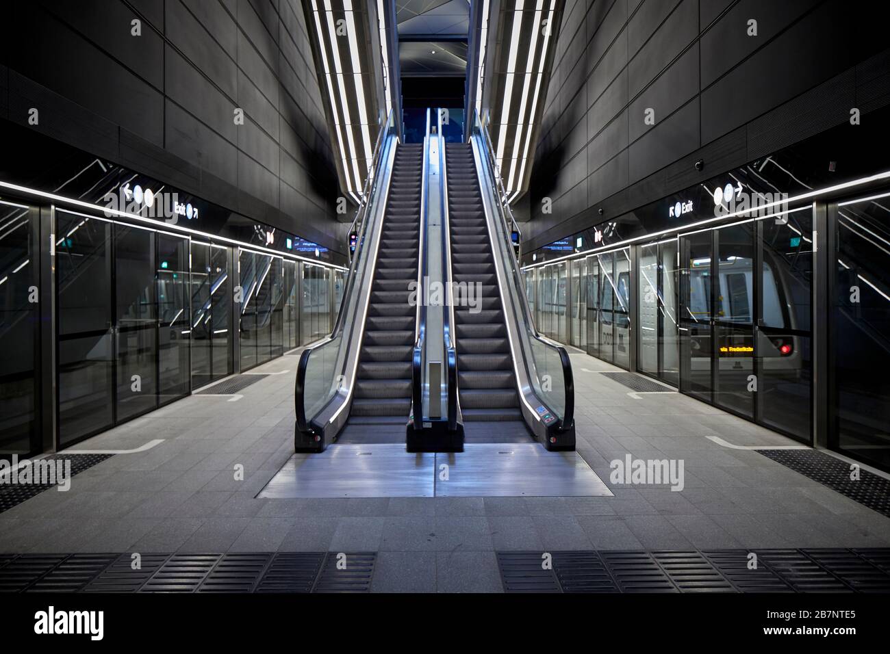 Copenhagen, Denmark’s capital, Rådhuspladsen metro underground station on the City Circle Line Stock Photo