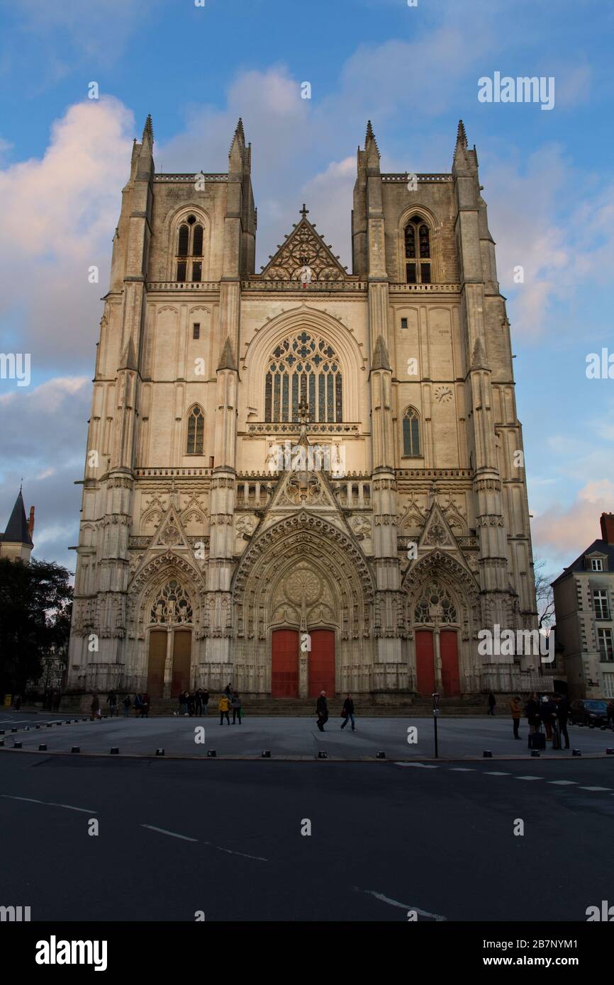 Gothic Cathedral of St. Peter and St. Paul of Nantes (Cathédrale Saint-Pierre-et-Saint-Paul de Nantes) - Pays de la Loire, France Stock Photo