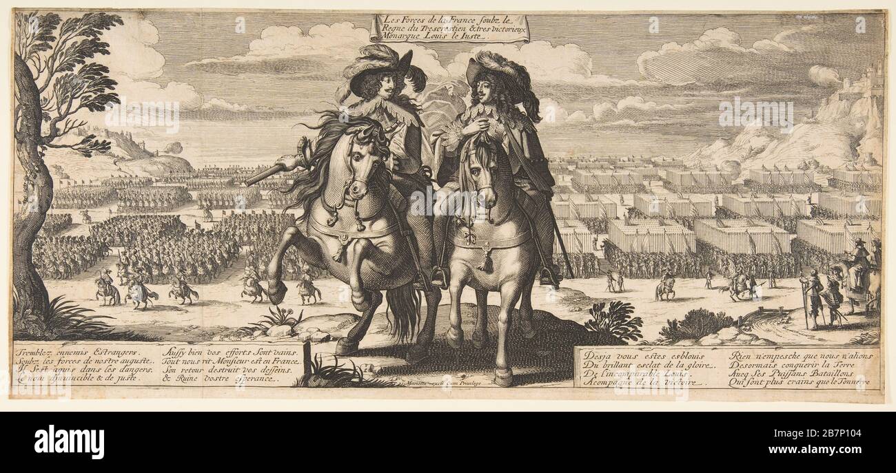The French Forces: Louis XIII and Gaston d'Orl&#xe9;ans, ca. 1630. Stock Photo