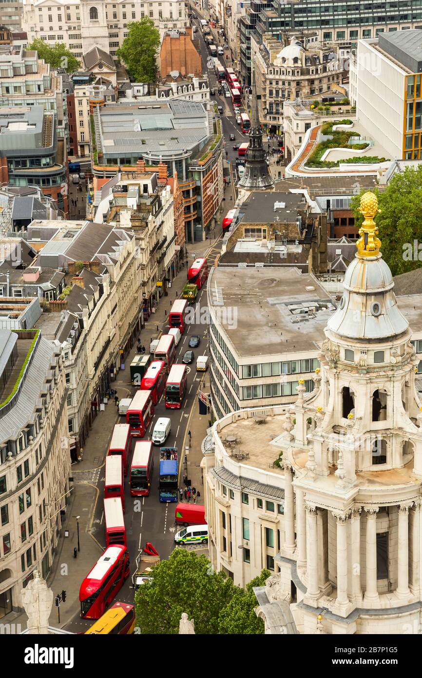 Red buses in London Stock Photo Alamy