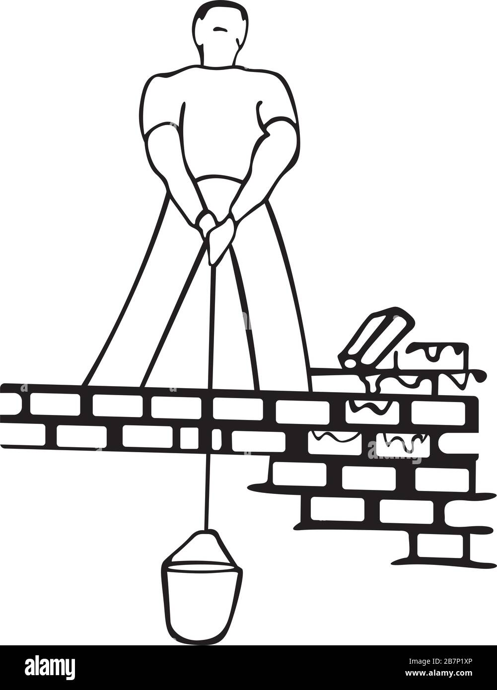 man at construction site Stock Vector