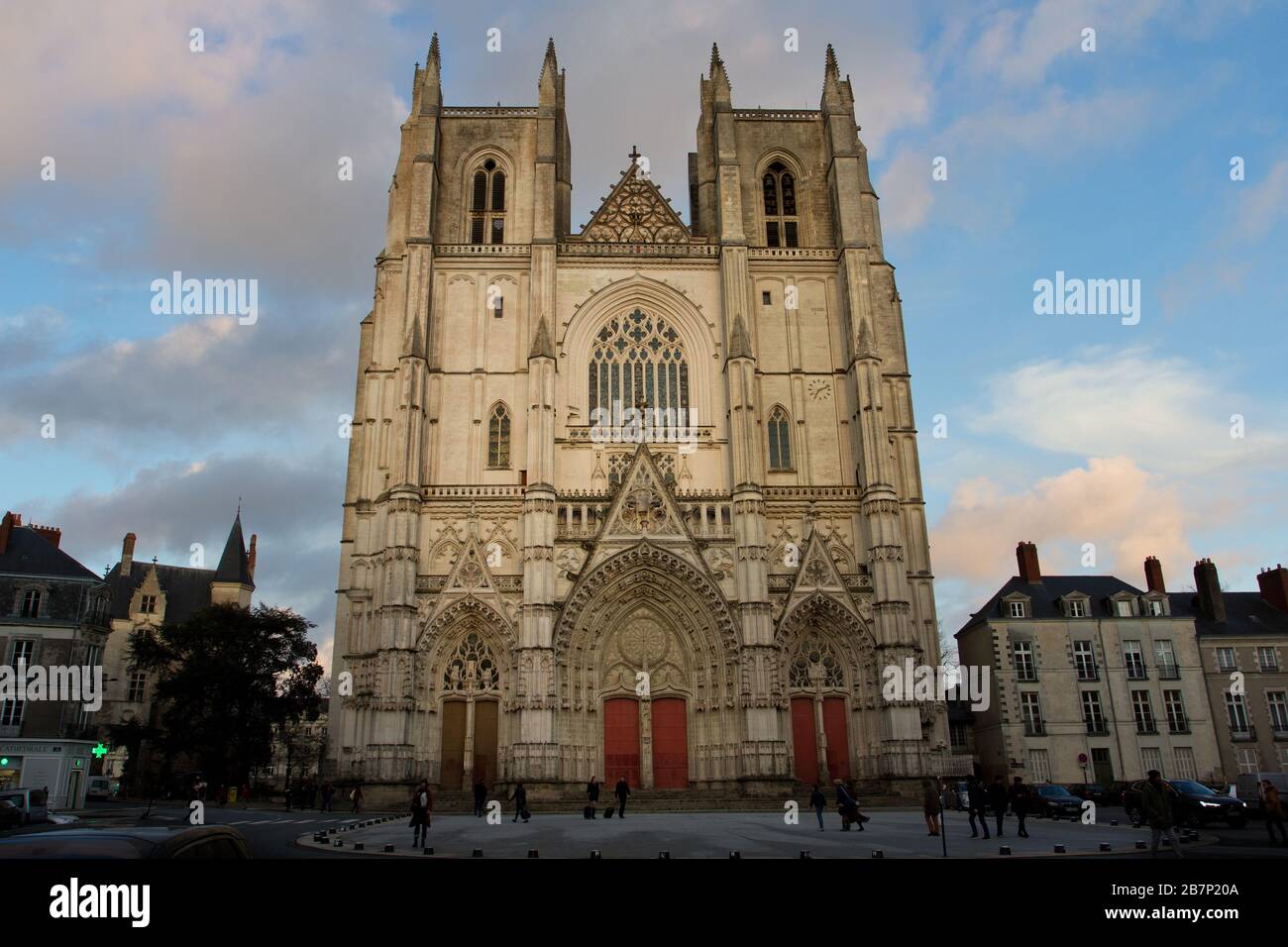 Gothic Cathedral of St. Peter and St. Paul of Nantes (Cathédrale Saint-Pierre-et-Saint-Paul de Nantes) - Pays de la Loire, France Stock Photo