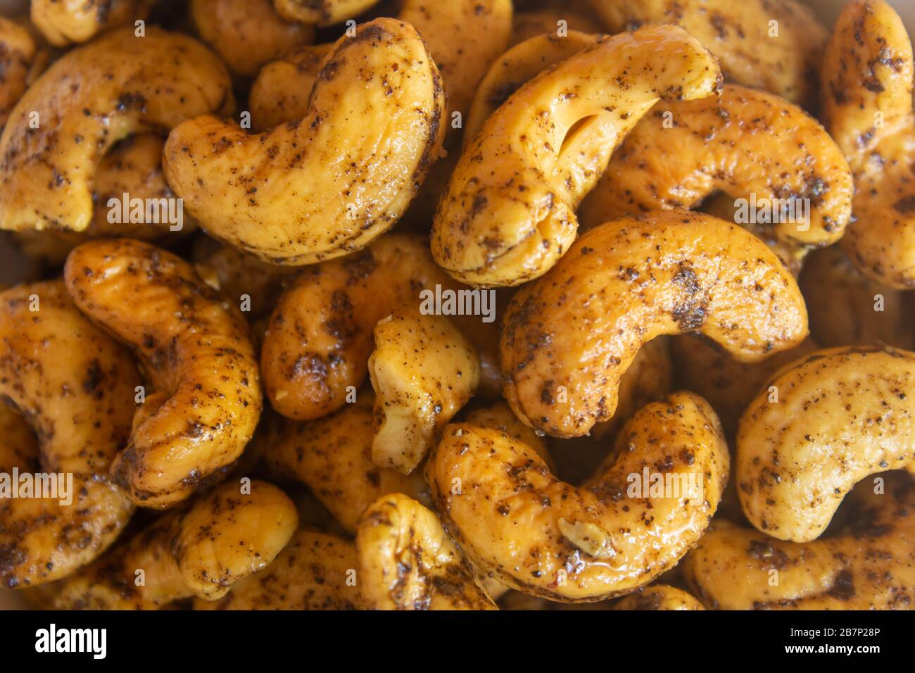 Roasted cashew nuts with salt and black pepper mix Stock Photo Alamy