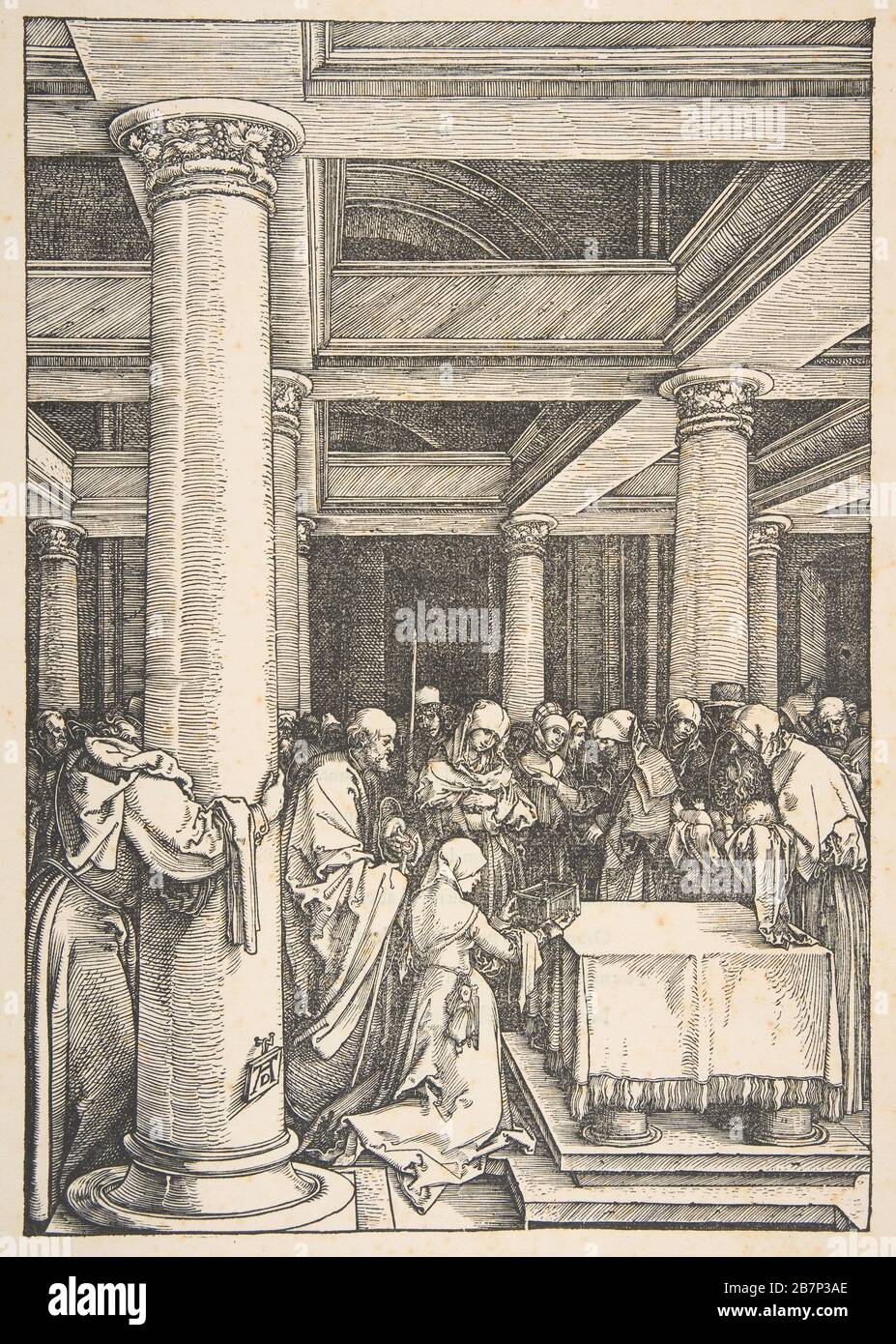 The Presentation in the Temple, from The Life of the Virgin, ca. 1505. Stock Photo