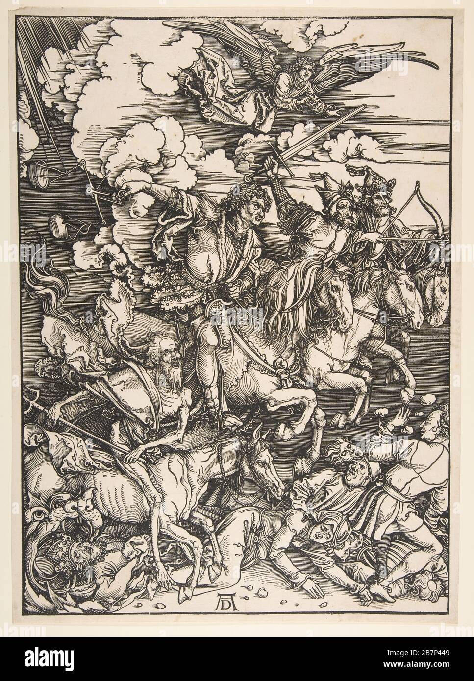 Four Horsemen of the Apocalypse, ca. 1497/1498. Stock Photo