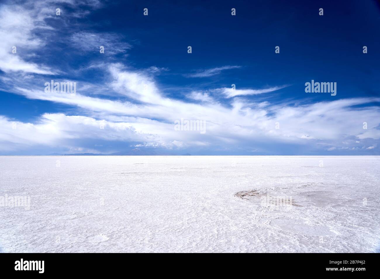 The spectacular Salt Flats of Salar de Uyuni Bolivia Stock Photo