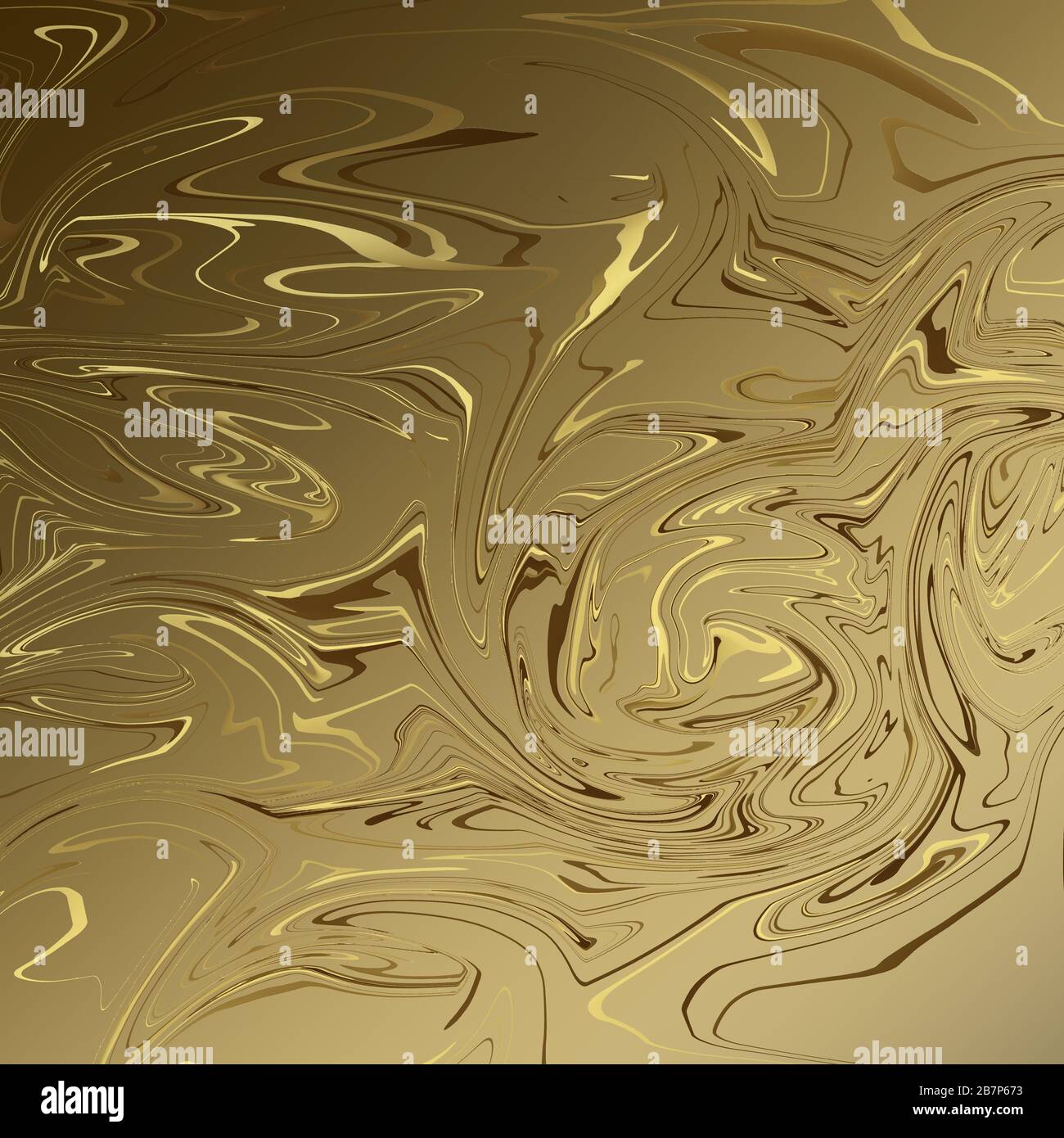 Luxery golden delicately textured swirled liquified modern abstract design perfect for textile or wrapping, wallpapers and cosmetology or perfume back Stock Photo