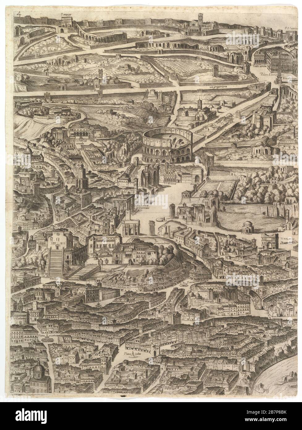 Ancient map of city of rome hi-res stock photography and images - Alamy