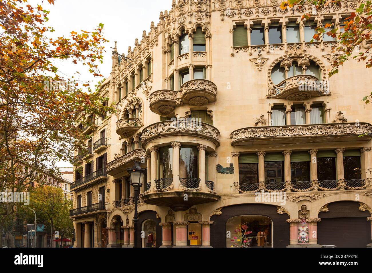 Street view in Barcelona, Spain Stock Photo
