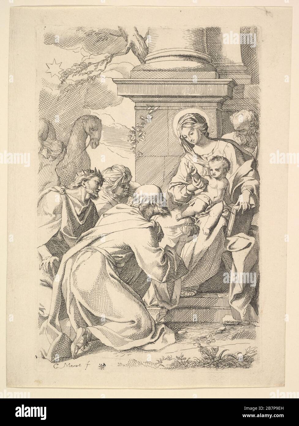 The Adoration of the Magi (copy in reverse Stock Photo - Alamy