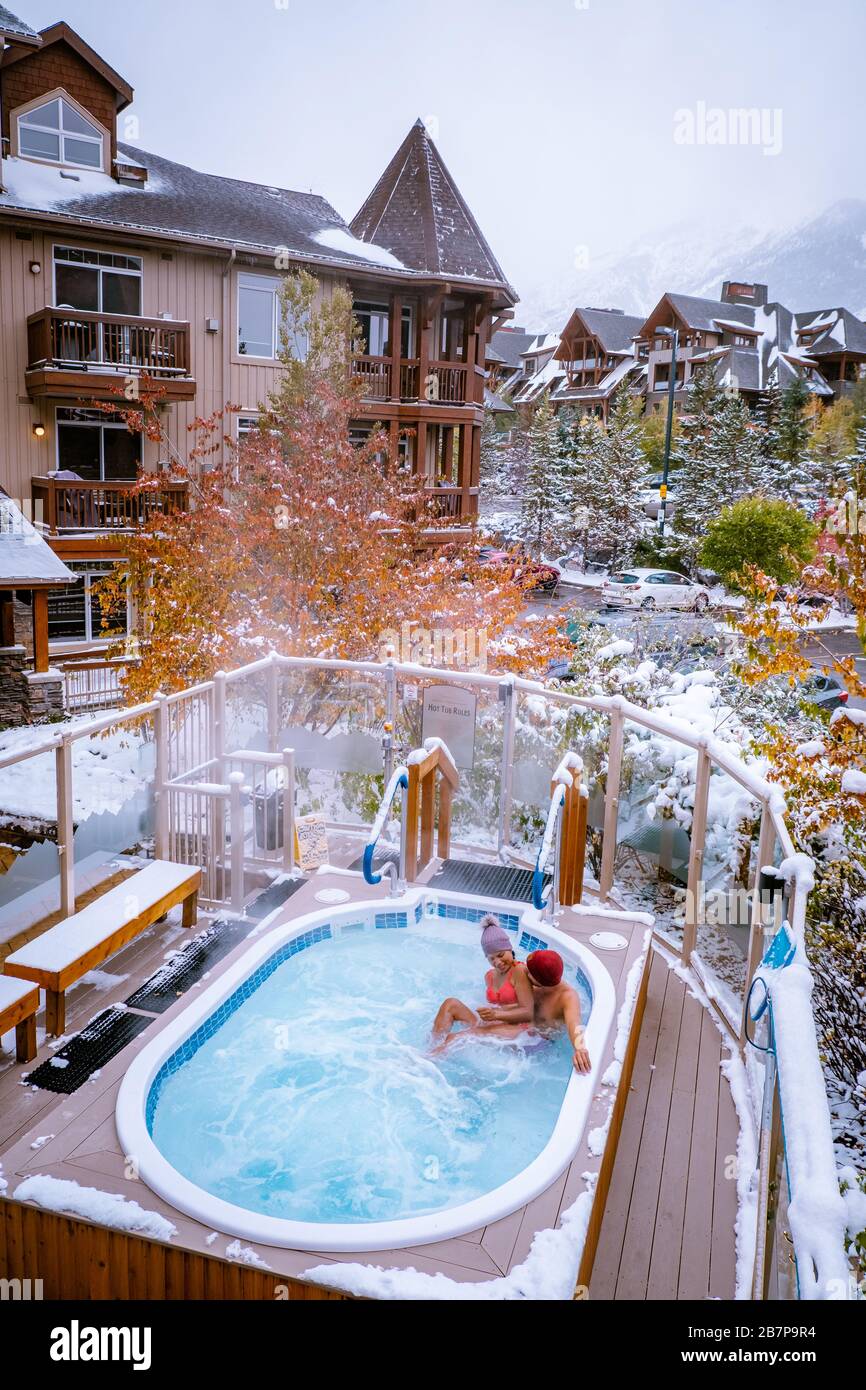 Hot Tub Snow High Resolution Stock Photography And Images Alamy