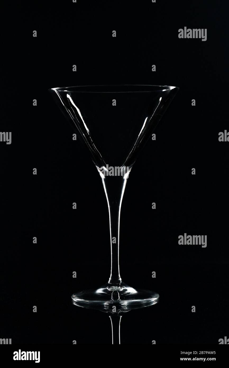 Empty wine glass / Coupe de vin vide Stock Photo