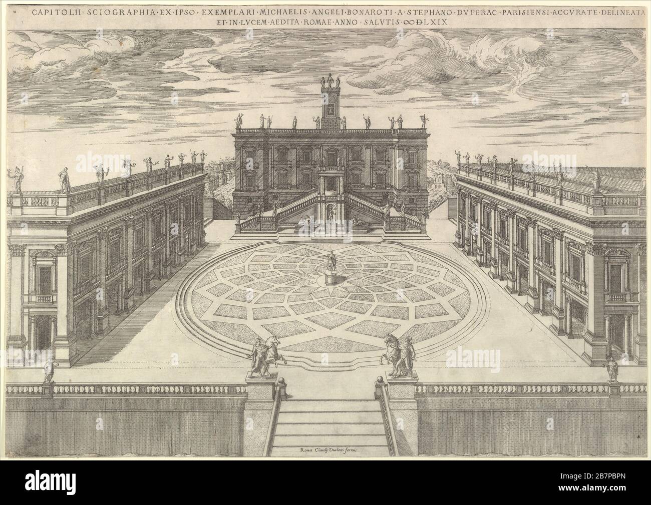 Speculum Romanae Magnificentiae View of the Roman Capitol, 1569 Stock