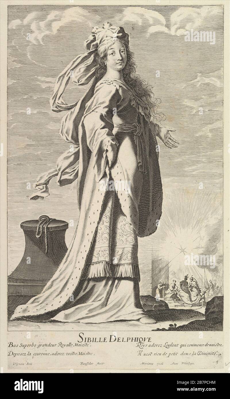Sibylle Delphique, ca. 1635. Delphic Sibyl After Claude Vignon Stock Photo