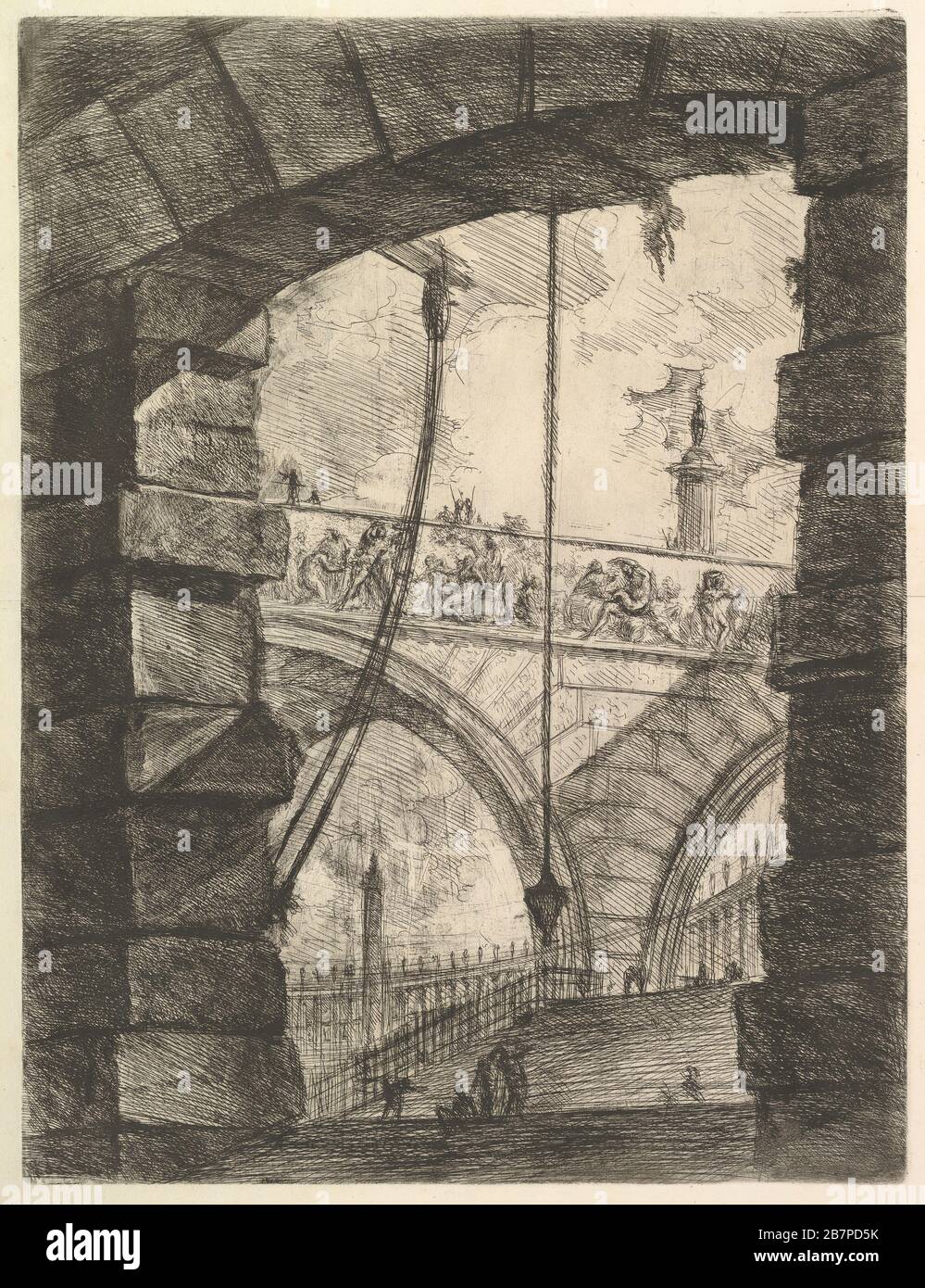 The Grand Piazza, from Carceri d'invenzione (Imaginary Prisons), ca. 1749-50. Stock Photo