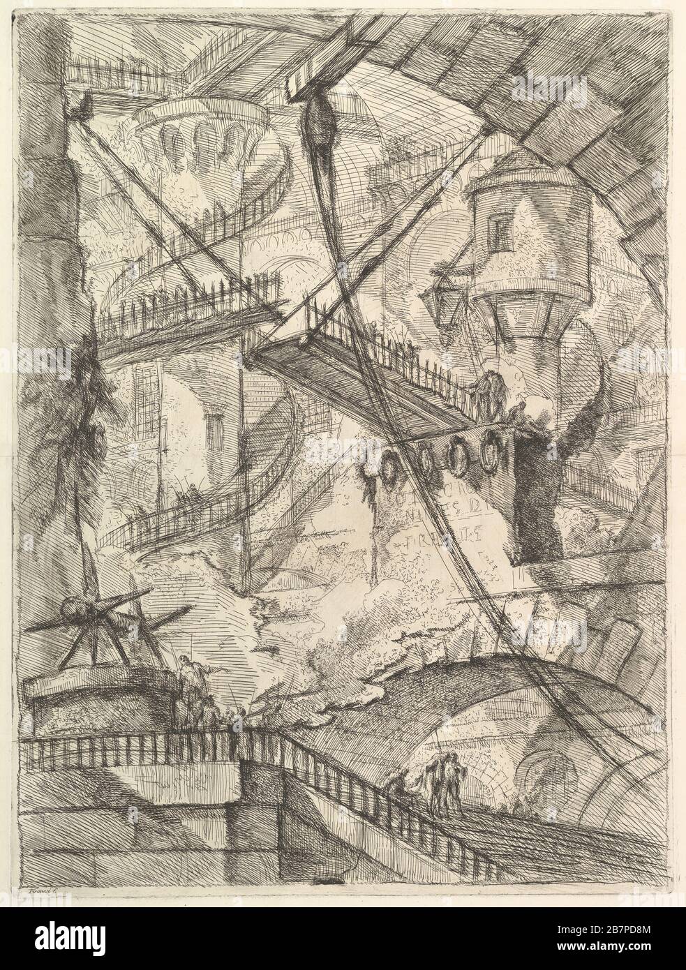 The Drawbridge, from Carceri d'invenzione (Imaginary Prisons), ca. 1749-50. Stock Photo