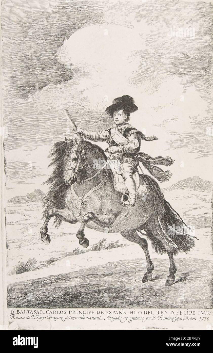 Baltasar Carlos, Prince of Spain and Son of Philip IV (D. Baltasar Carlos Principe de Espa&#xf1;a. Hijo del Rey D. Felipe IV), 1778. Stock Photo