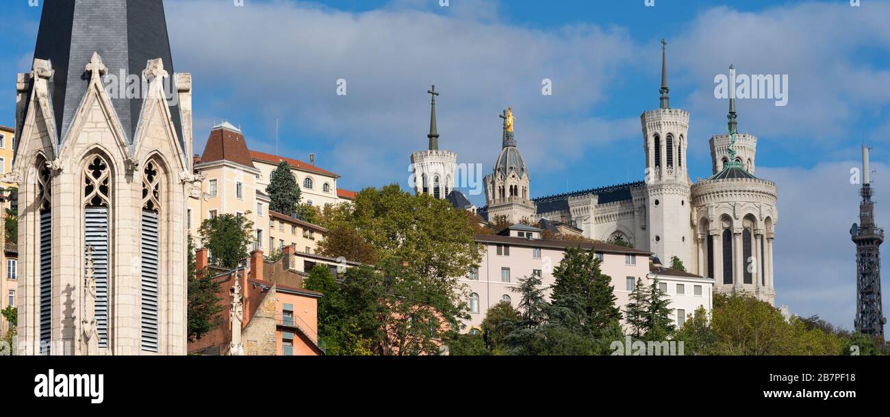 View of old Lyon, France, Europe Stock Photo