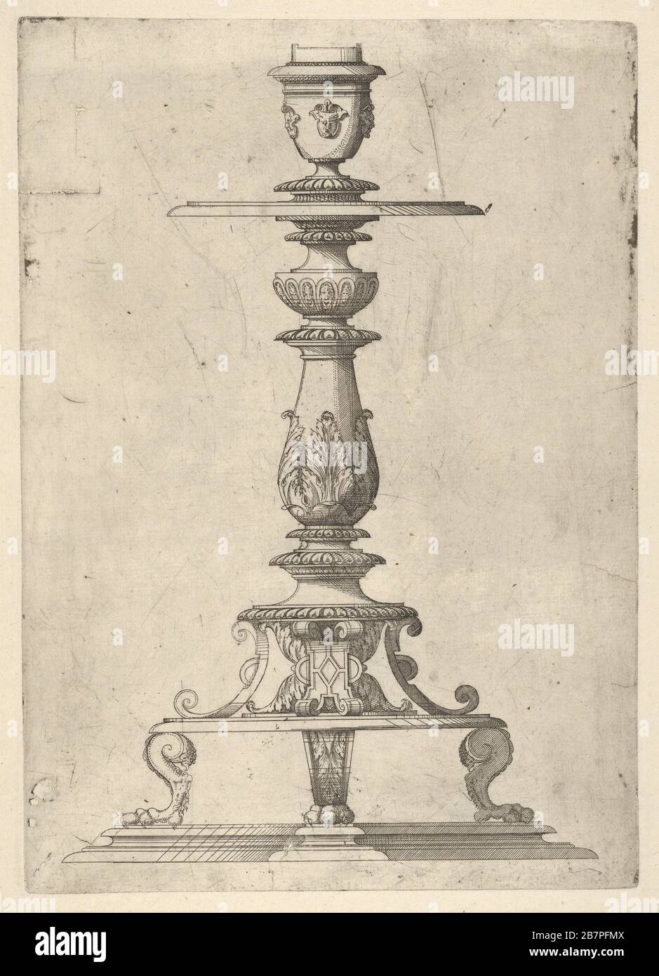Design for a Candlestick, 1548-49. Stock Photo