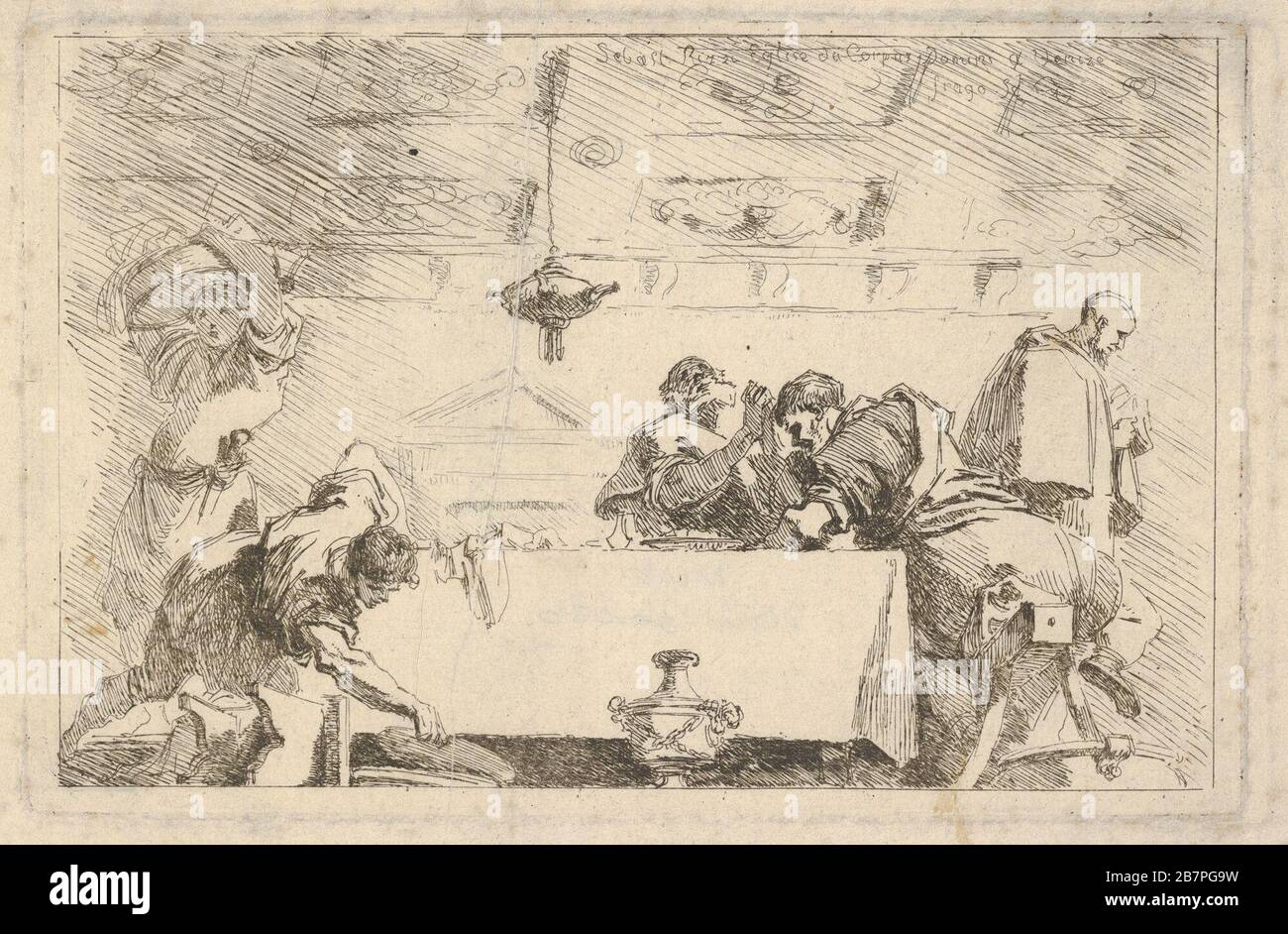 The Last Supper, ca. 1761-64. After Sebastiano Ricci Stock Photo