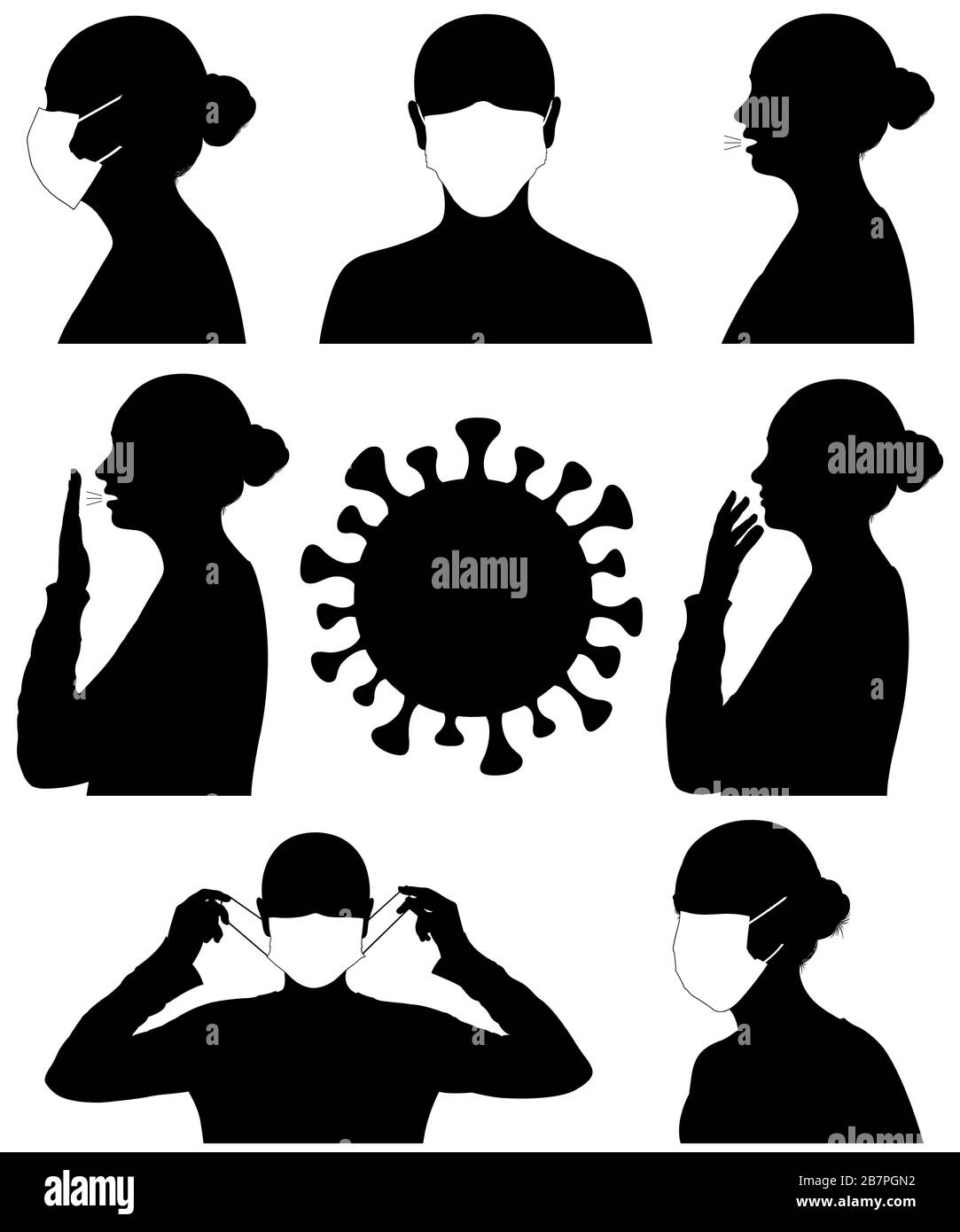 Contagious disease set isolated on white Stock Photo Alamy