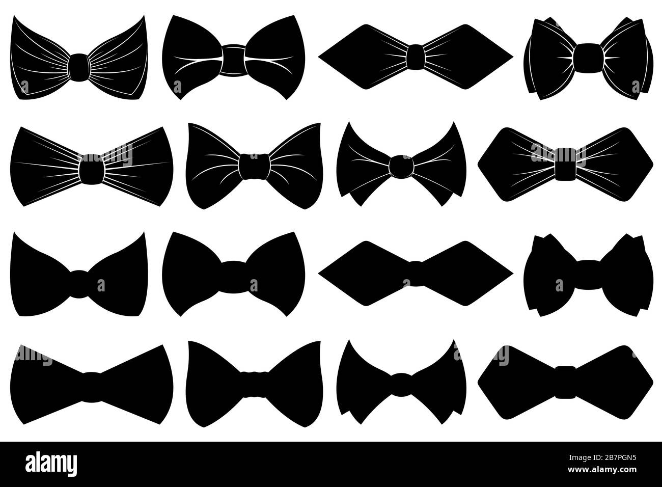 Collection of different bow ties isolated on white Stock Photo Alamy