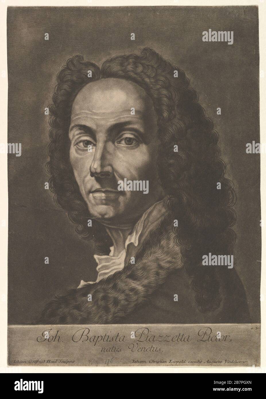 Portrait of Giovanni Battista Piazzetta, early 18th century Stock Photo