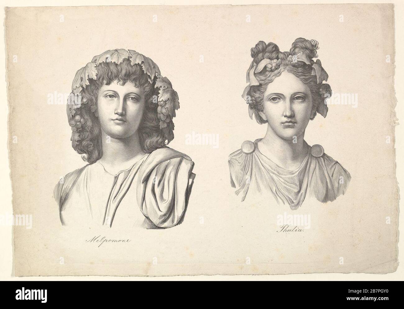 Melpomene and Thalia, 1823-26. Stock Photo