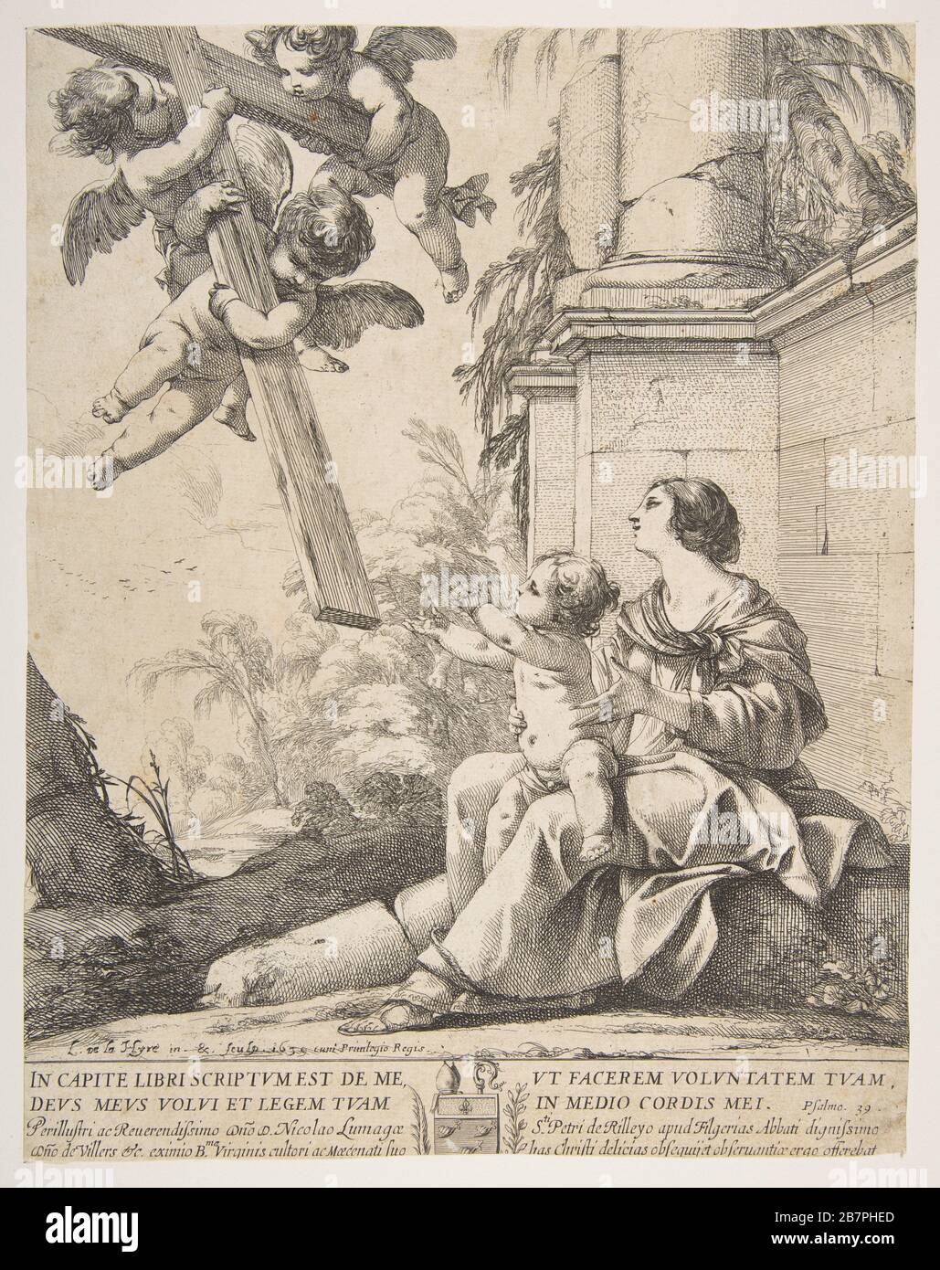 Virgin and Child with Angels, 1639. Stock Photo