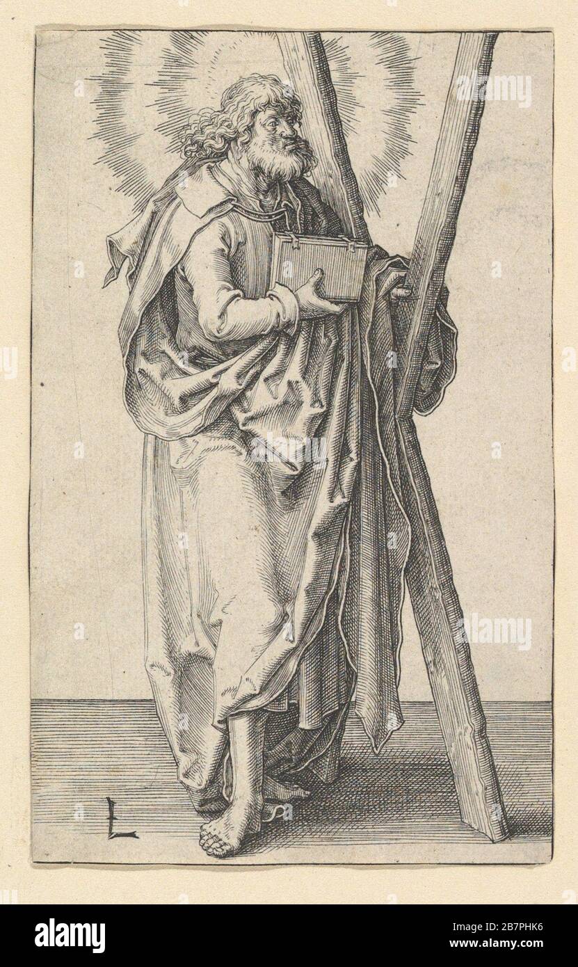 St andrew holding cross hi-res stock photography and images - Alamy