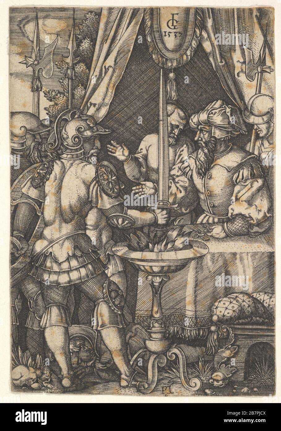 Mucius Scaevola, 1537. Stock Photo