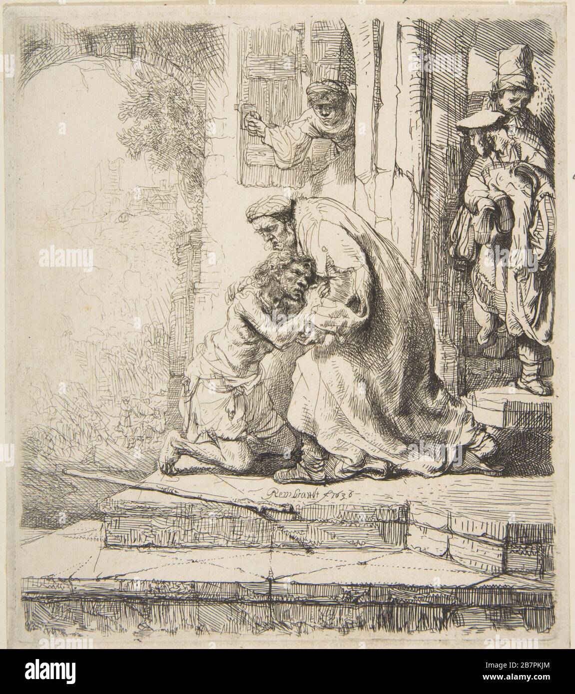 Return of the Prodigal Son, 1620-69. Stock Photo