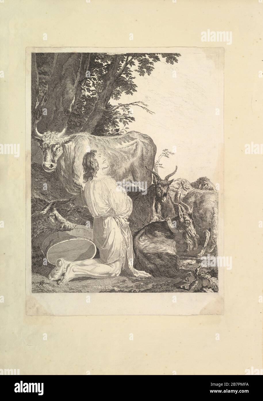 The Prodigal Son (Houghton Gallery), 1781.  After Salvator Rosa. Stock Photo