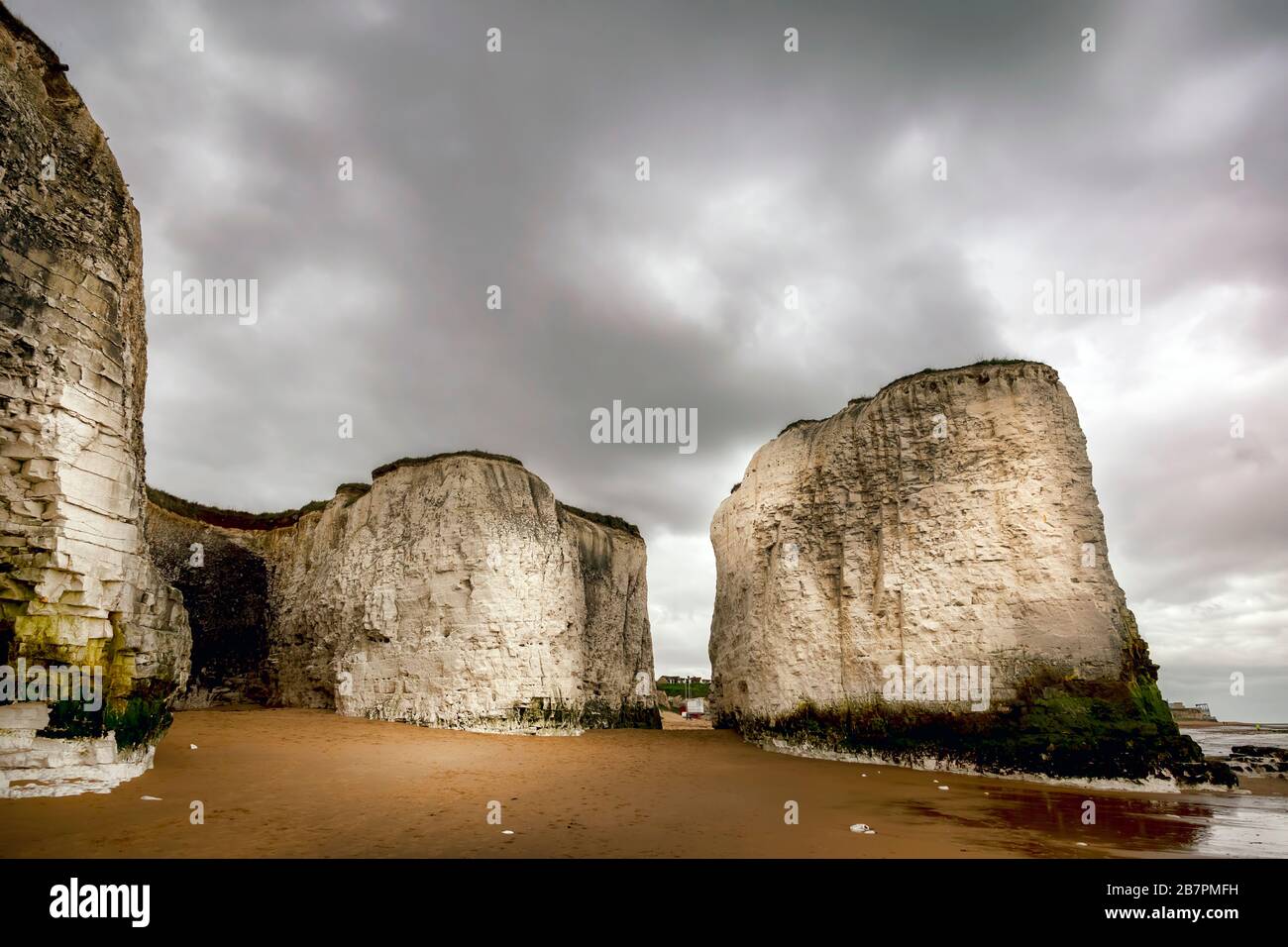 chalk rock formations at Botany Bay in Kent Stock Photo Alamy