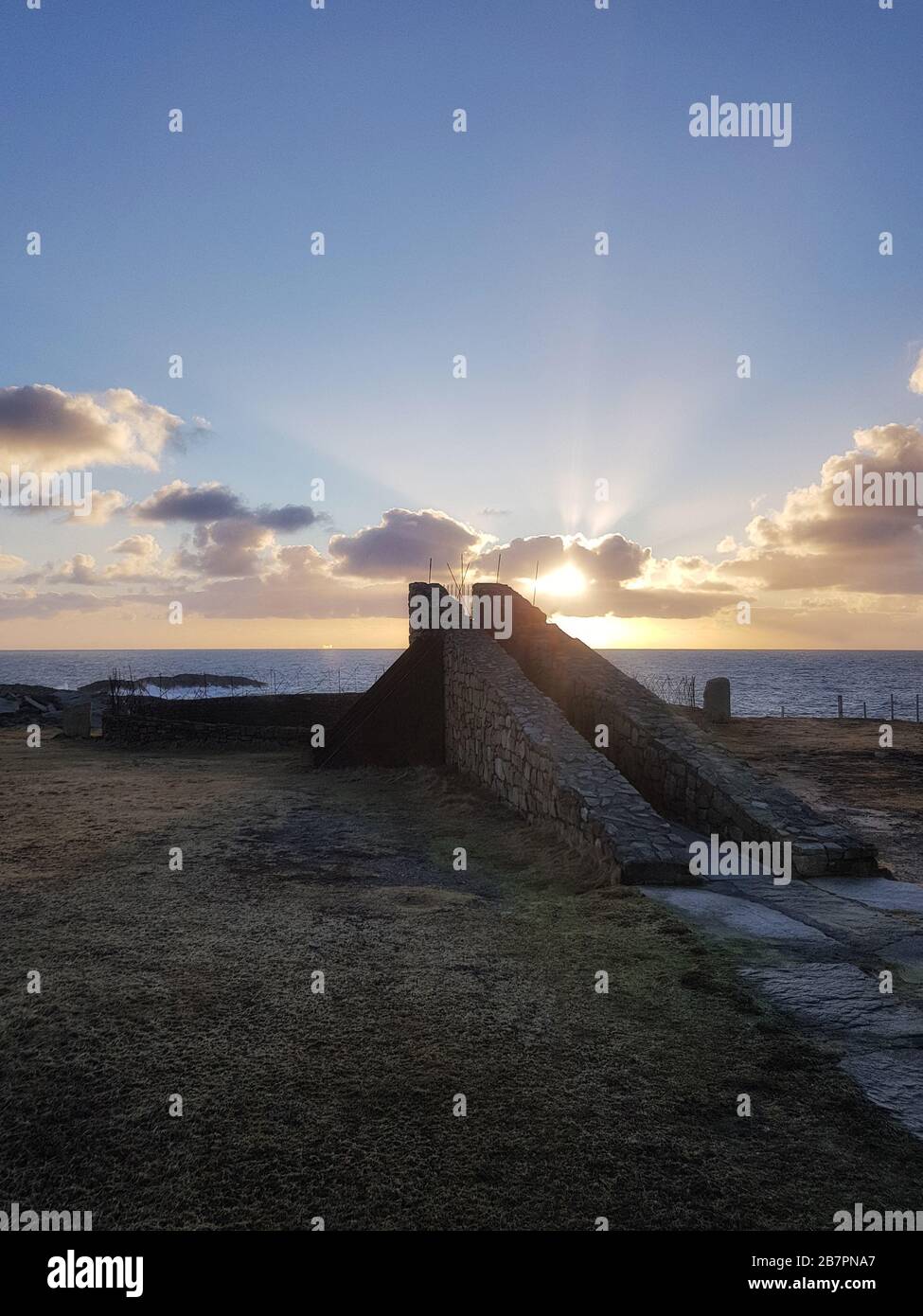 Dun na mBo Prehistoric Fort at Belmullet in County Mayo - Ireland Stock Photo