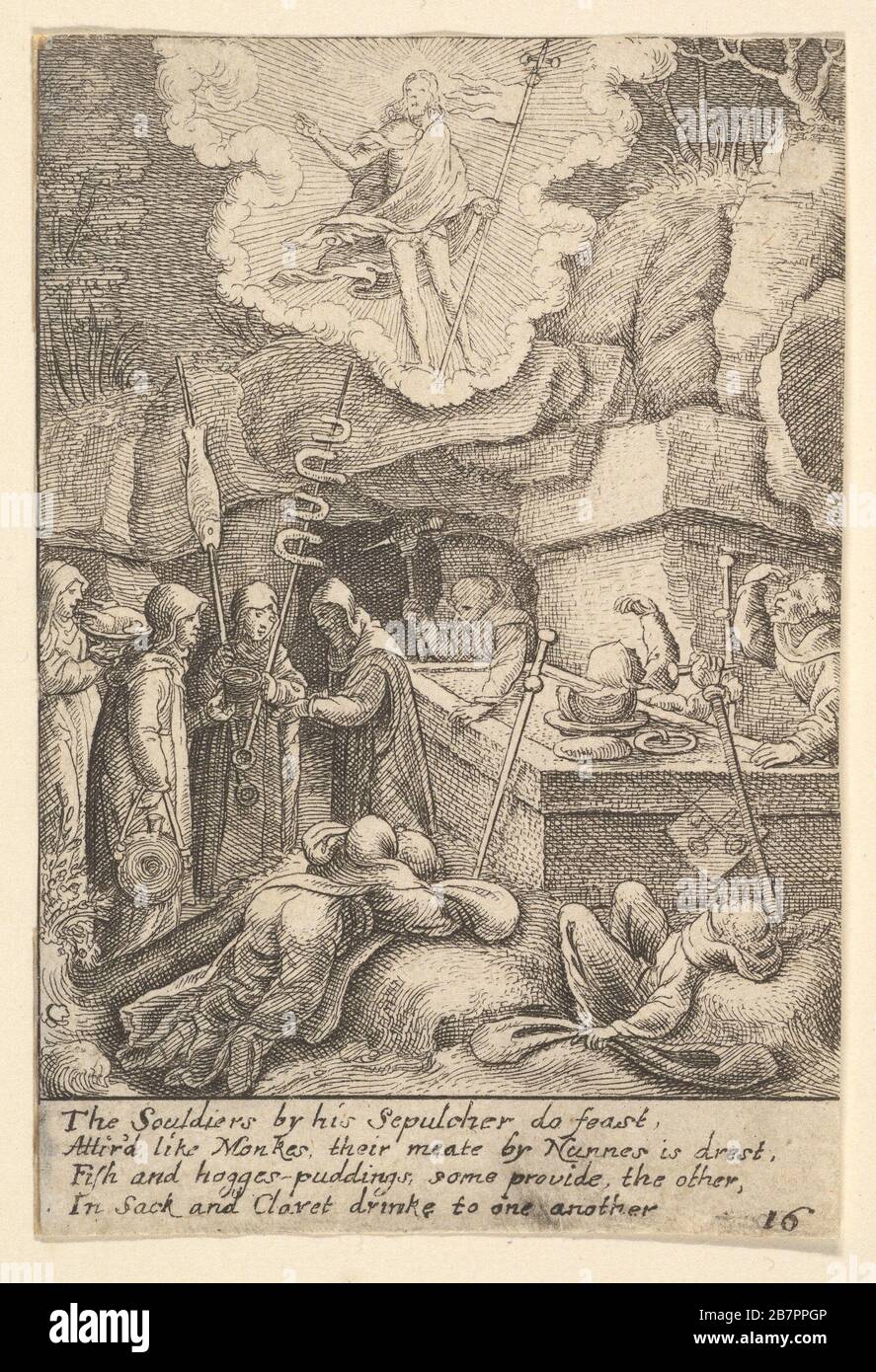 Resurrection, 1625-77. Stock Photo