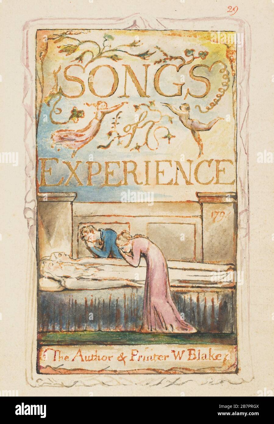 William Blake, Songs of Experience, Title page, painting, relief