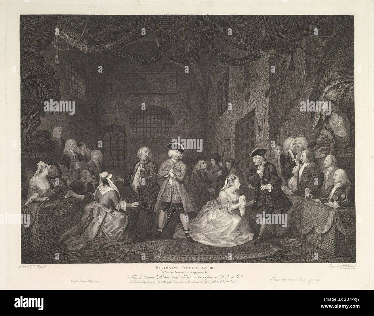 The Beggar's Opera, Act III, July 1, 1790. Stock Photo