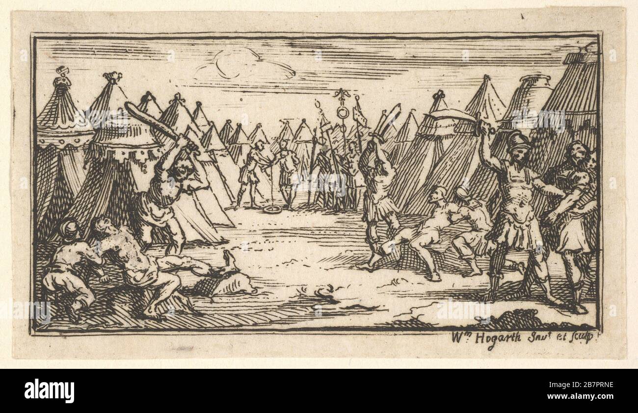 Breaking the Legs (John Beaver, Roman Military Punishments, 1725), after 1725. Stock Photo