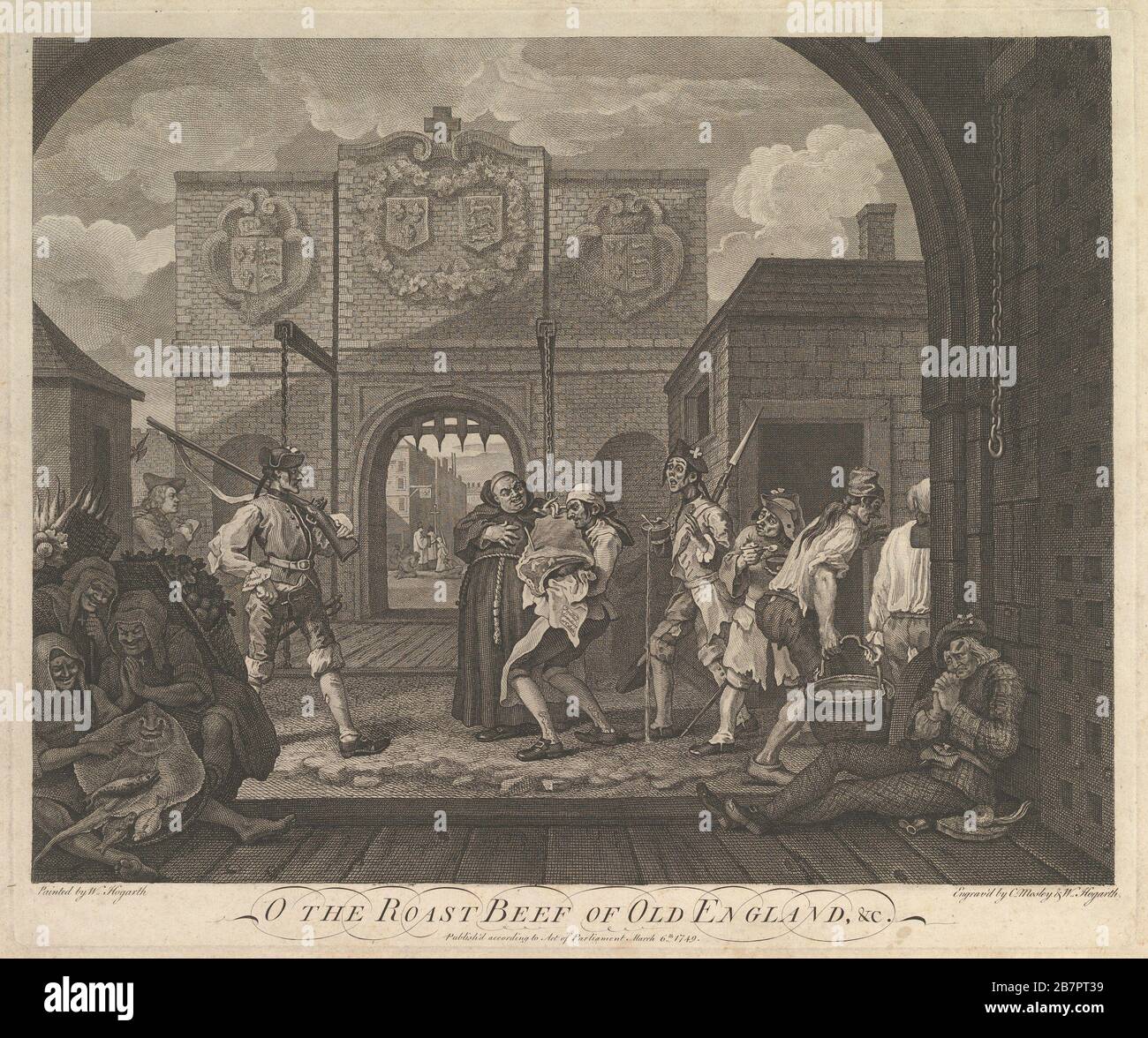 O the Roast Beef of Old EnglandThe Gate of Caiais, March 6, 1749 Stock