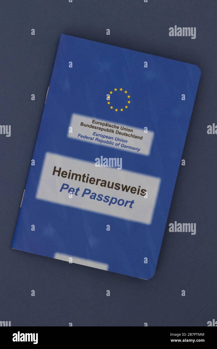 German / European animal passport Stock Photo