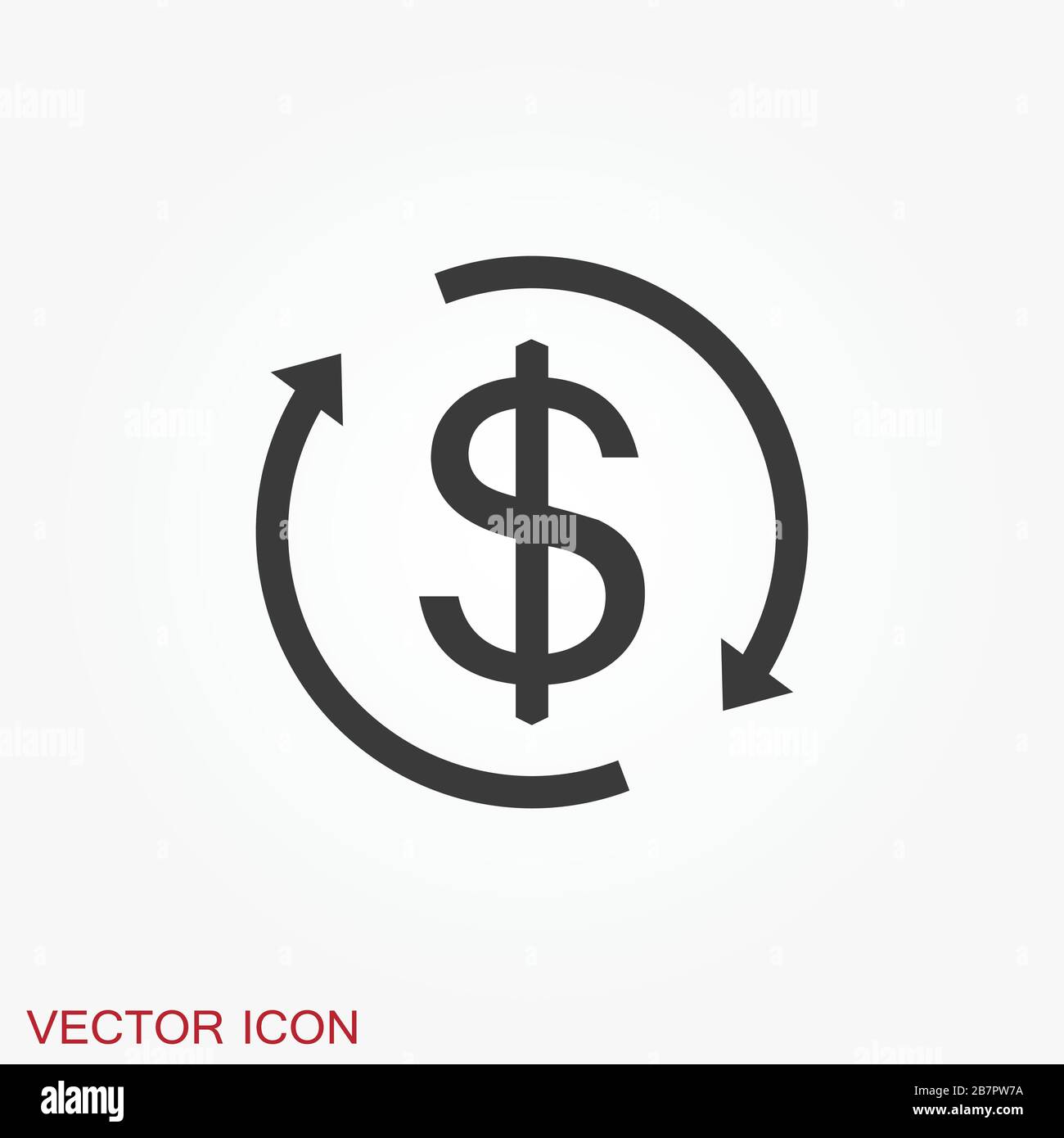 Investments icon. Graph growth graphics vector icon isolated on background Stock Vector