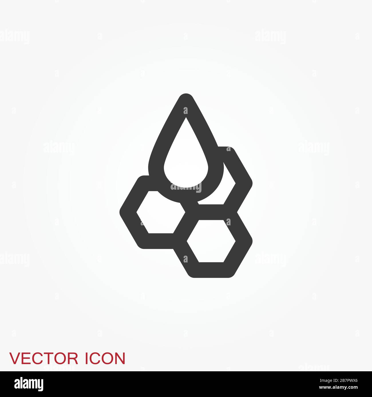 Jar vector icon with cap isolated on background. Honey symbol Stock Vector