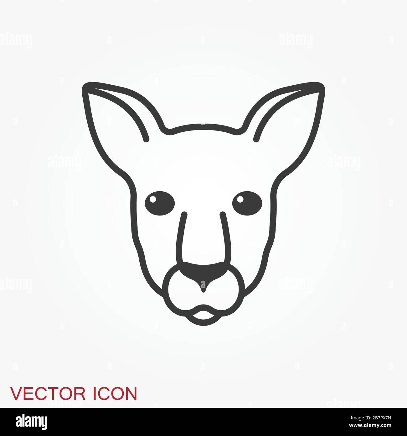 Kangaroo vector icon isolated on background. Animal symbol Stock Vector