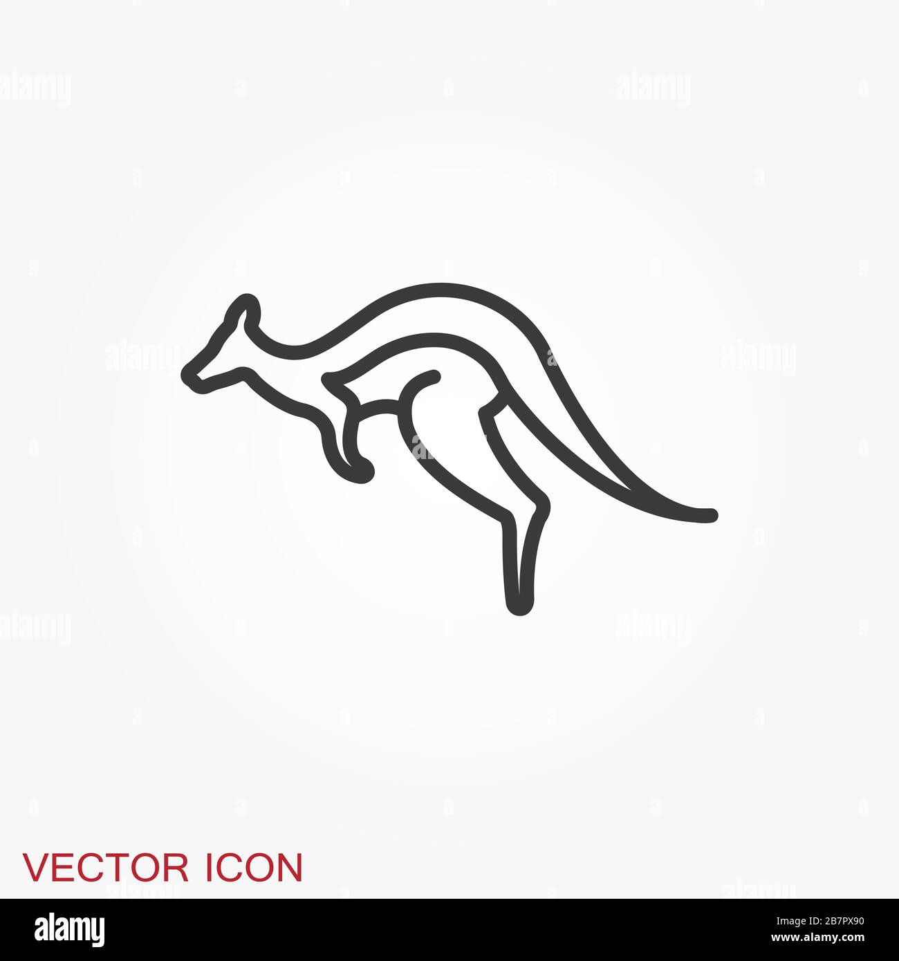 Kangaroo vector icon isolated on background. Animal symbol Stock Vector