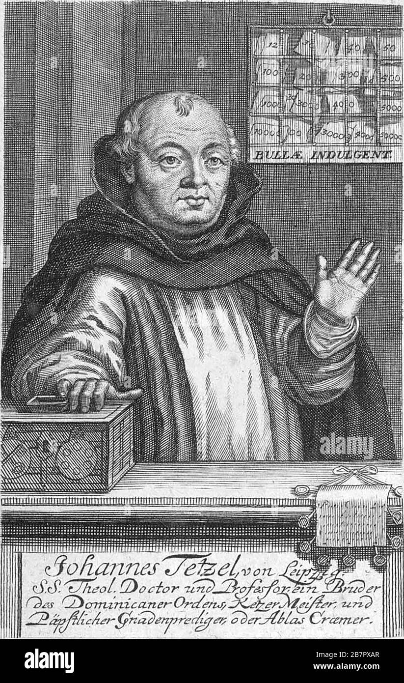 JOHANN TETZEL (c 1465-1519) Holy Roman Empire Dominican friar and preacher of indulgences Stock Photo