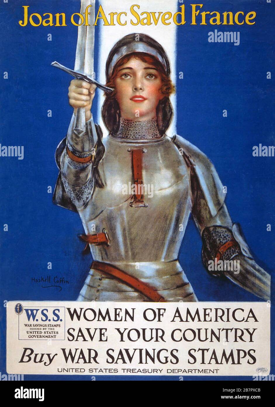 AMERICAN WAR SAVING poster about 1917 Stock Photo
